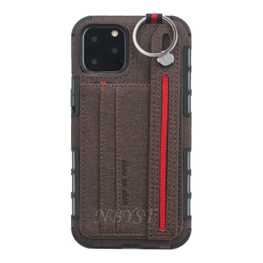 Funda para móvil con correa de cuero y protección premium
