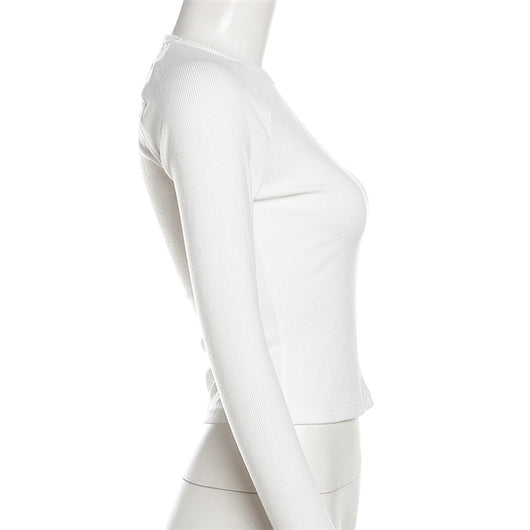 Blusa Ajustada de Manga Larga con Estampado Atrevido para Mujer - Image 15