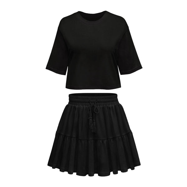 Blusa Suelta de Manga Corta con Cuello Redondo - Image 2