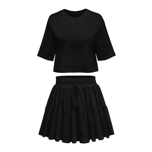 Blusa Suelta de Manga Corta con Cuello Redondo - Image 2