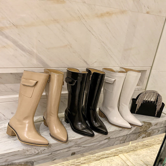 Botas Vaqueras Mujer con Cierre Lateral en Cuero Genuino - Image 4
