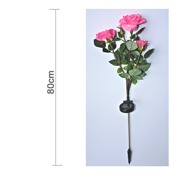 Lámpara Solar Rosa con 3 LED - Luz de Jardín Recargable por Energía Solar - Image 11