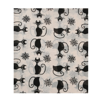 Pañuelo Estampado con Gatos Negros - Diseño Moderno y Versátil - Image 3