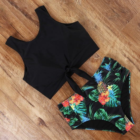 Bikini Talle Alto con Cobertura de Abdomen y Abertura Frontal - Image 10
