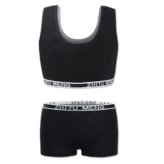 Conjunto de Ropa Interior de Algodón Puro Color Sólido - Image 11