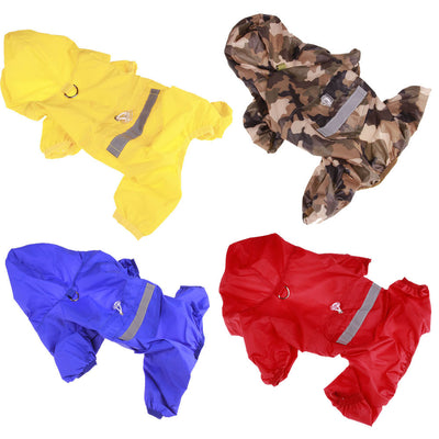 Impermeable para Mascotas con Gorro - 4 Colores