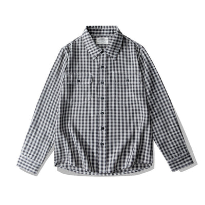 Camisa de Cuadros Retro Clásica de Manga Larga - Image 15