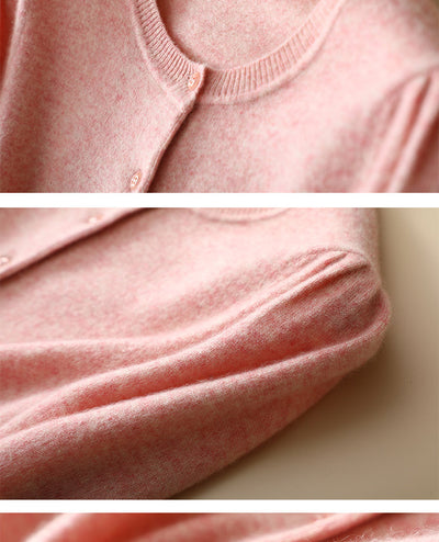 Cardigan Corto de Cachemir Puro con Cintura Alta para Mujer - Image 10