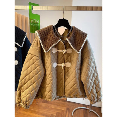 Chaqueta de Punto Suelta con Botones y Detalles Combinados para Mujer - Image 5