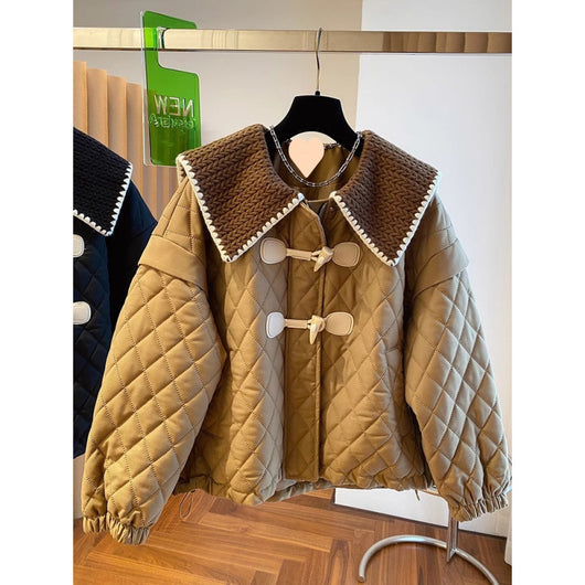 Chaqueta de Punto Suelta con Botones y Detalles Combinados para Mujer - Image 5