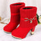 Botas de Lana Acolchada con Forro Térmico