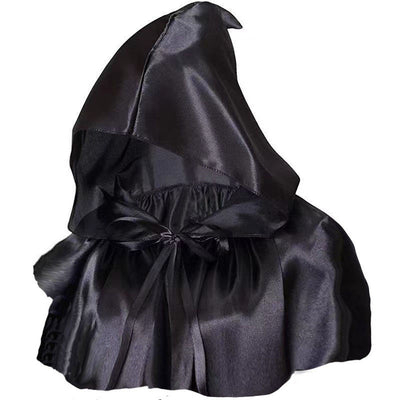 Capa de la Parca, Disfraz Medieval Gótico para Hombre, Túnica Negra con Capucha - Image 3