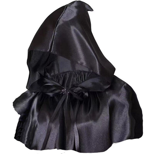Capa de la Parca, Disfraz Medieval Gótico para Hombre, Túnica Negra con Capucha - Image 3