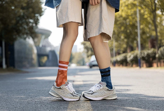 Calcetines para Parejas Tubo Alto Otoño Invierno con Diseño de Rayas - Image 12