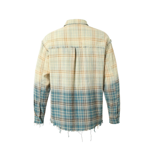 Camisa Retro de Manga Larga con Costuras y Lavado Vintage - Image 21
