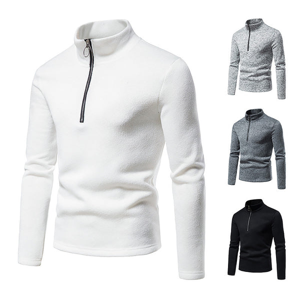 Suéter Camiseta Cuello Alto con Diseño de Cierre Hueco para Hombre