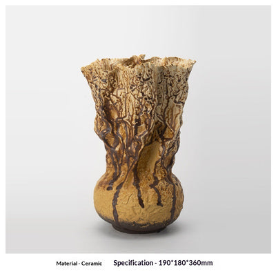 Florero de Cerámica Vintage Wabi-Sabi con Diseño Artesanal Texturizado - Image 17