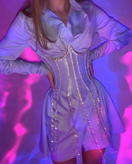 Chaleco Transparente con Encaje y Strass para Mujer - Prenda Exterior Atrevida - Image 10