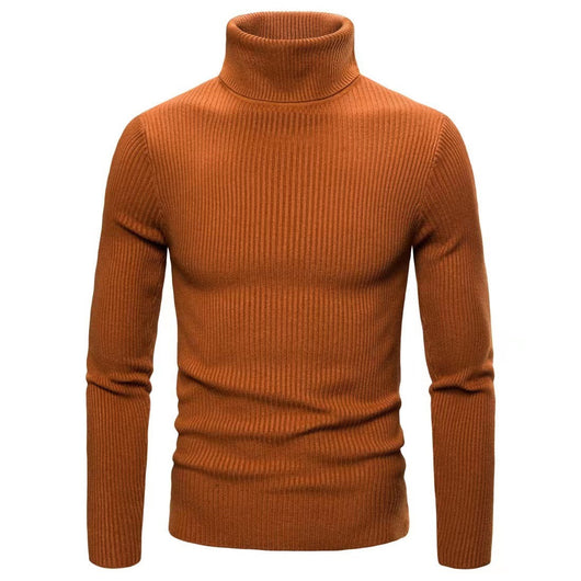 Suéter Cuello Alto Slim Fit en Colores Sólidos para Hombre - Image 6
