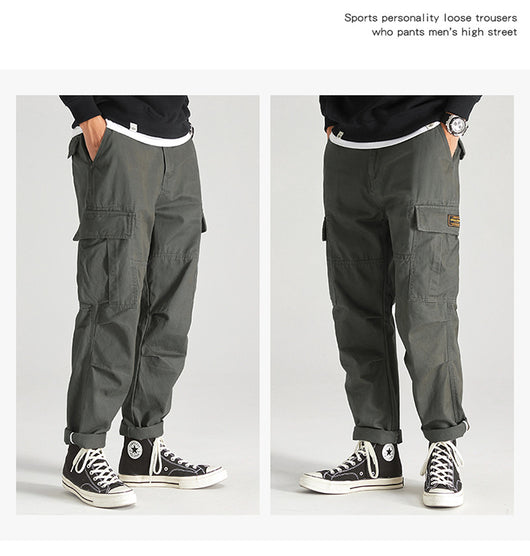 Overol Holgado Casual para Hombre con Bolsillos Amplios - Image 20