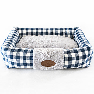 Cama Cuadrada para Gatos con Diseño Tartán - Image 3