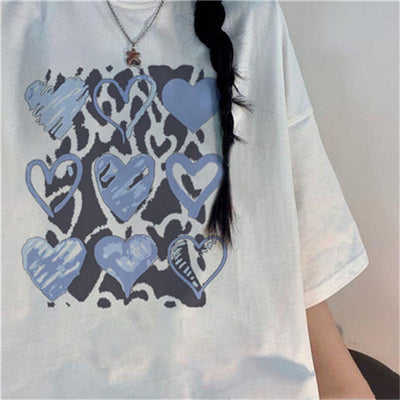 Camiseta Estampada de Algodón Suelta para Mujer - Image 11