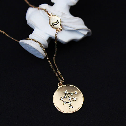 Colgante Dorado de los 12 Signos del Zodiaco - Image 29