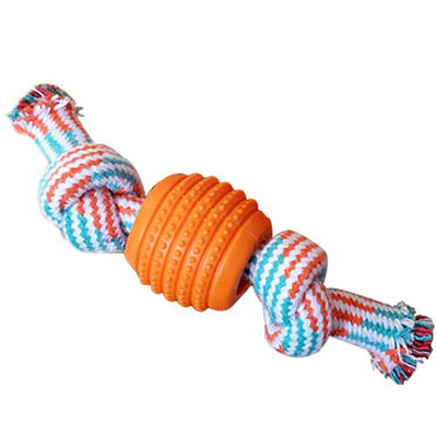 Juguete para Perro de Cuerda Algodón con Pelota Doble Nudo - Limpieza Dental - Image 14