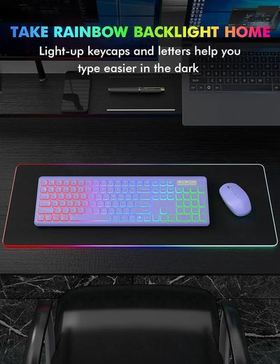 Teclado y Ratón Inalámbricos con Retroiluminación 24g Recargables - Image 40