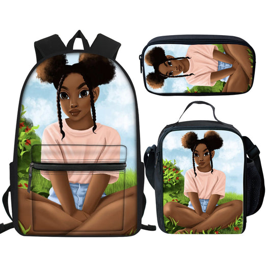 Mochila Escolar Multifuncional con Estampado Creativo para Niñas - Image 12