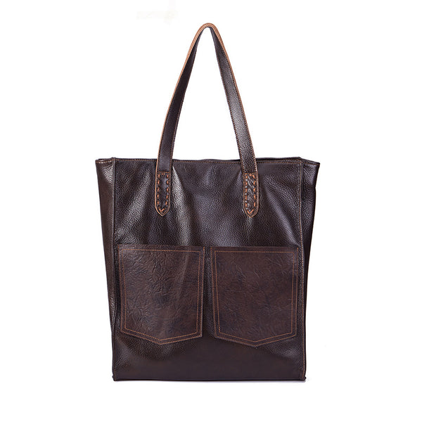 Bolso de Cuero Genuino Textura Lichi - Bolsa de Hombro Elegante
