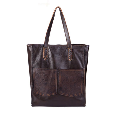 Bolso de Cuero Genuino Textura Lichi - Bolsa de Hombro Elegante