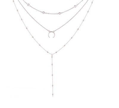 Collar Multicapa con Luna Creciente e Inicial Personalizada - Image 6