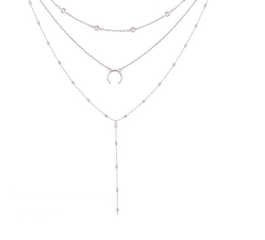 Collar Multicapa con Luna Creciente e Inicial Personalizada - Image 6