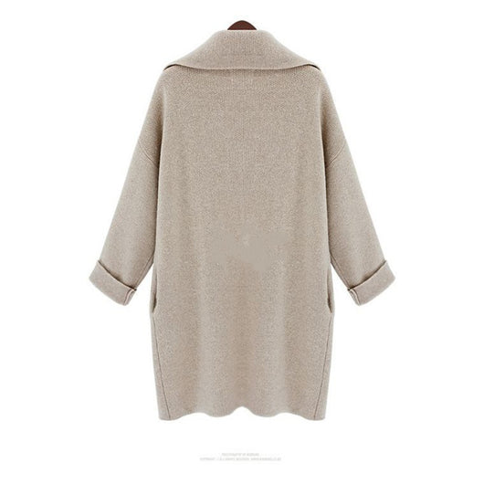 Chaqueta Tejida con Cuello de Solapa - Largo Medio para Mujer - Image 2