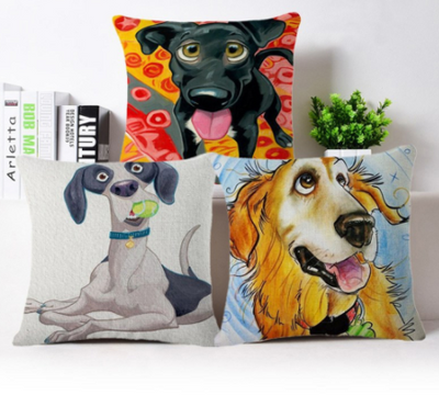 Funda de Almohada con Diseño de Perrito Adorable