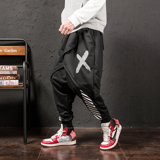 Pantalones Casuales Hombre Estilo Hip-Hop Japonés con Estampado Urbano - Image 4
