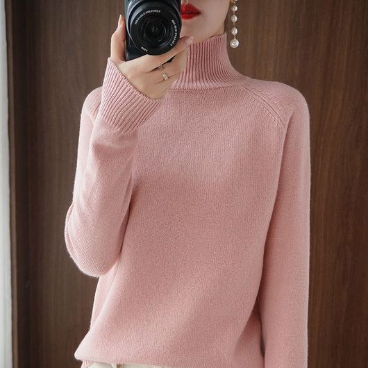 Suéter Cuello Alto Mujer - Pullover Liso y Versátil - Image 8