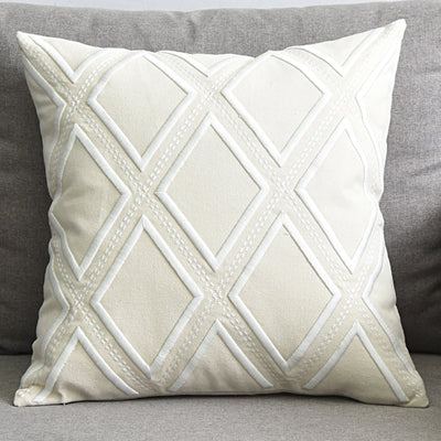 Funda de Almohada Decorativa de Algodón y Lino con Bordado Geométrico - Image 15