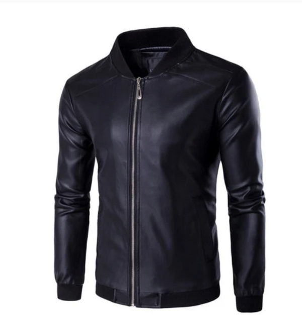 Chaqueta de Cuero PU a Rayas Gruesas - Image 8