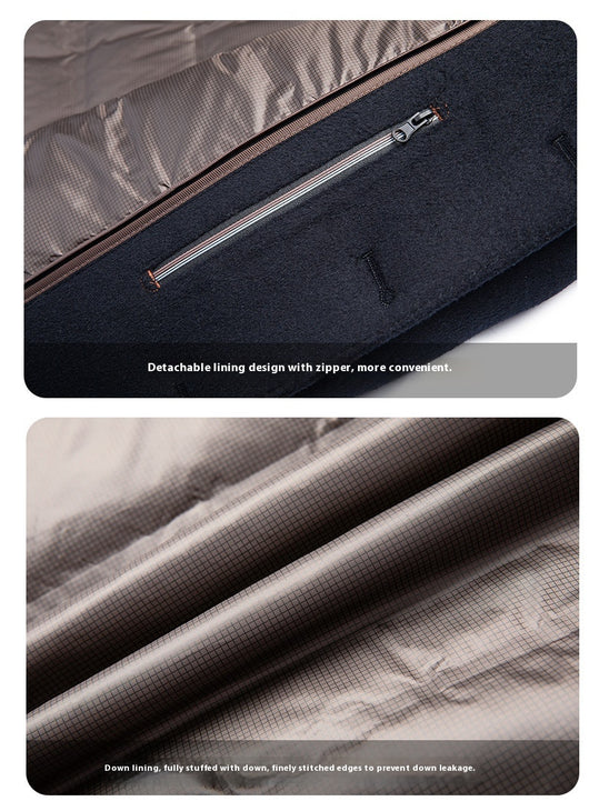 Abrigo de Lana Reversible con Solapa para Hombre Maduro - Image 17
