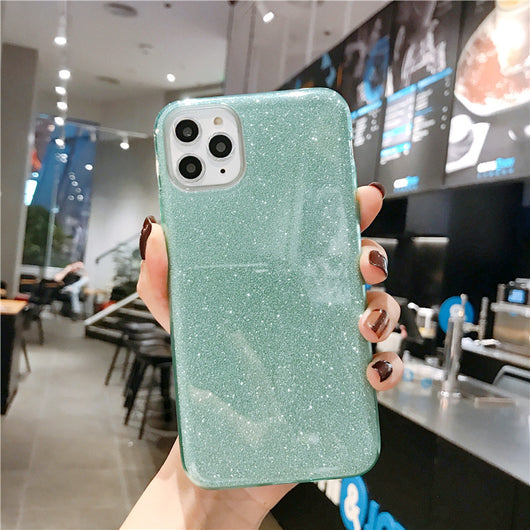 Funda iPhone con Brillo y Purpurina - Protección Elegante Compatible con Apple