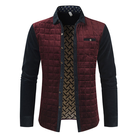 Abrigo de Cuadros en Bloques de Color para Hombre - Image 9