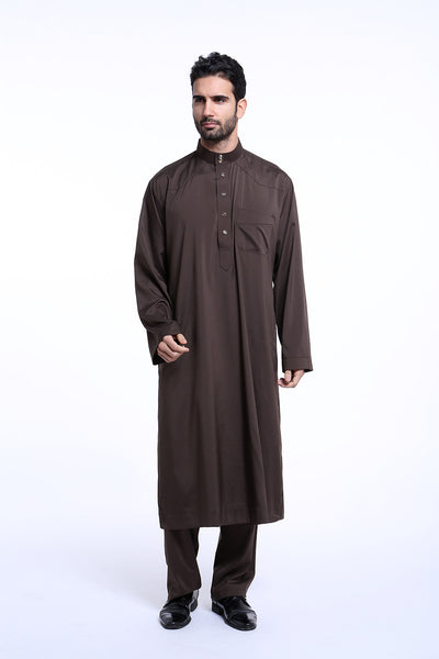 Traje Thobe Árabe para Hombre Muslims Arabia Oriente Medio TH805 - Image 6