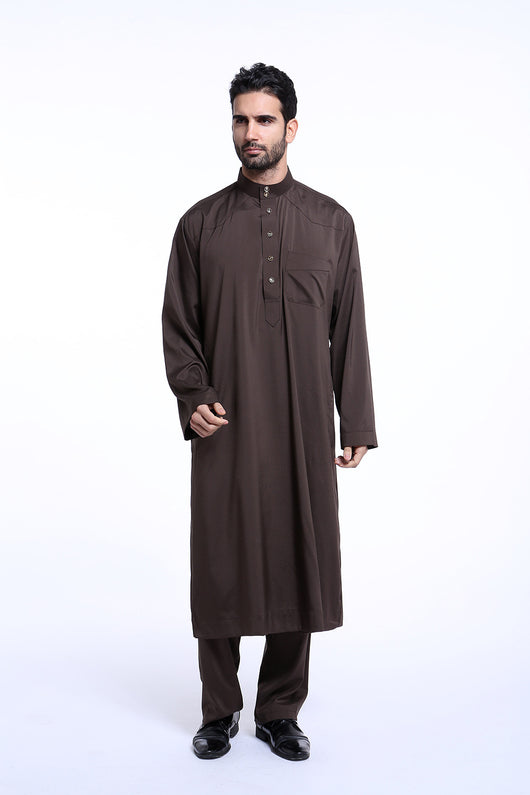 Traje Thobe Árabe para Hombre Muslims Arabia Oriente Medio TH805 - Image 6