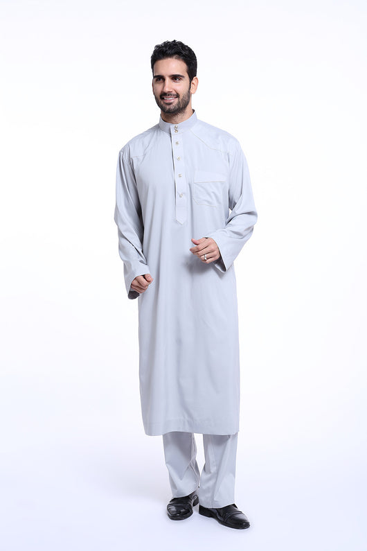 Traje Thobe Árabe para Hombre Muslims Arabia Oriente Medio TH805 - Image 7