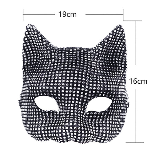 Traje de Gata Sexy con Máscara y Guantes de Diamantes para Halloween - Image 2