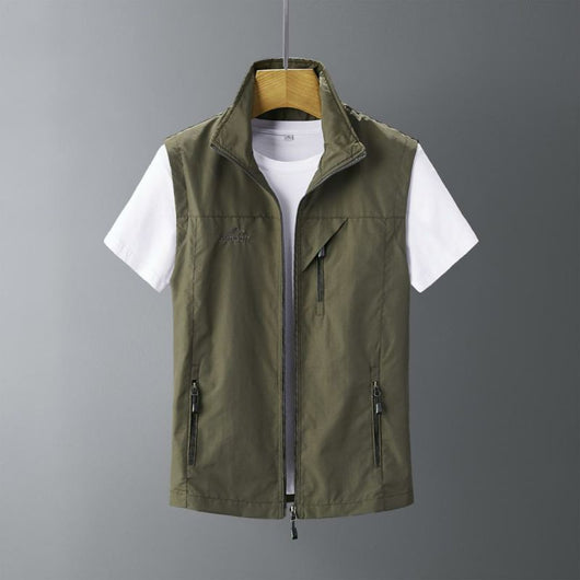 Chaleco de Piel de Conejo para Hombre - Abrigo Casual Outdoor - Image 20