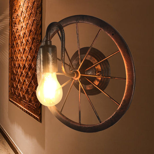 Lámpara de Pared Rueda Retro Estilo Industrial