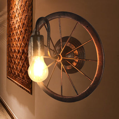 Lámpara de Pared Rueda Retro Estilo Industrial
